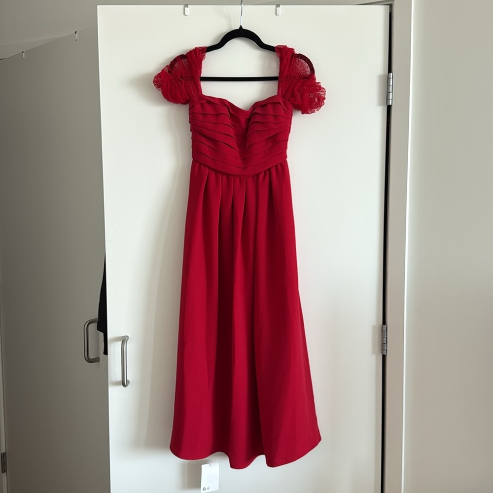 Self-Portrait Red Strapless Sweetheart Gown